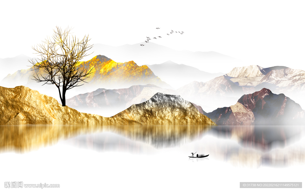 新中式电视背景墙