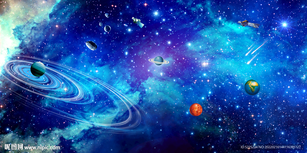 科幻星空背景墙