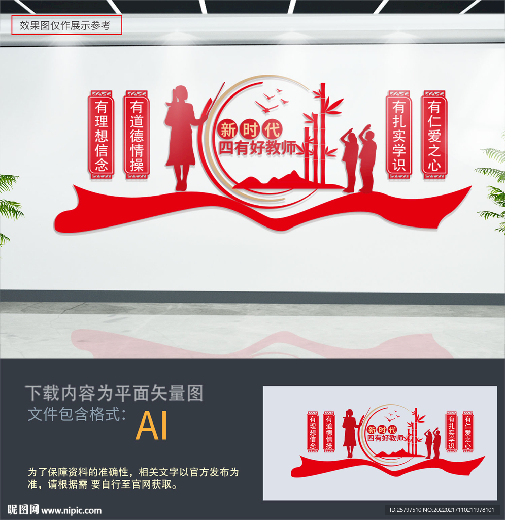 四有教师校园文化墙