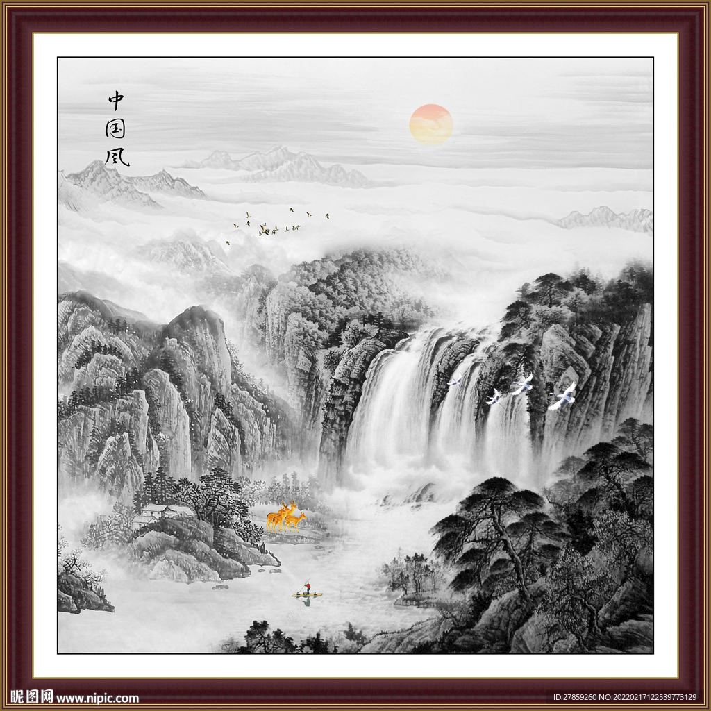 山水画国画山水