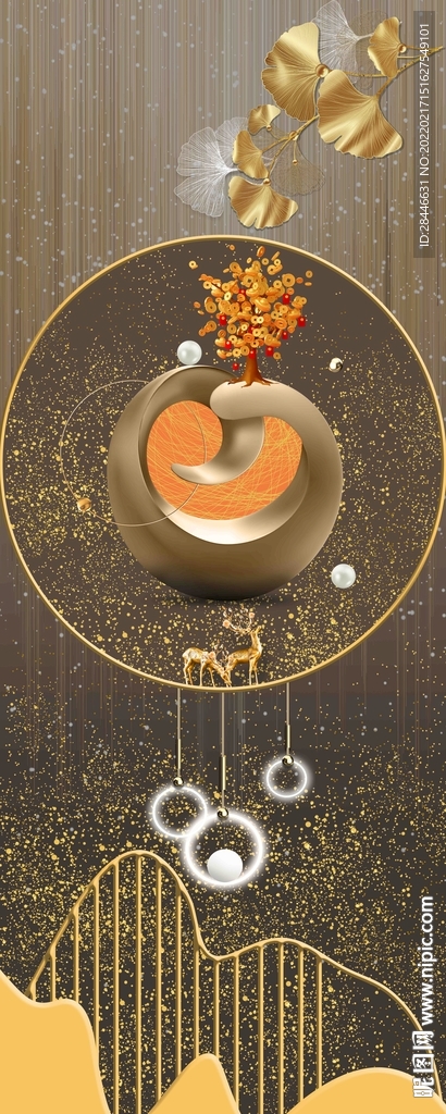 轻奢玄关装饰画