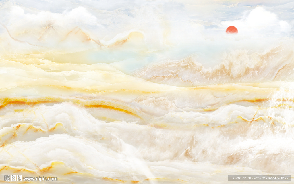 晶瓷画山水风景大理石纹