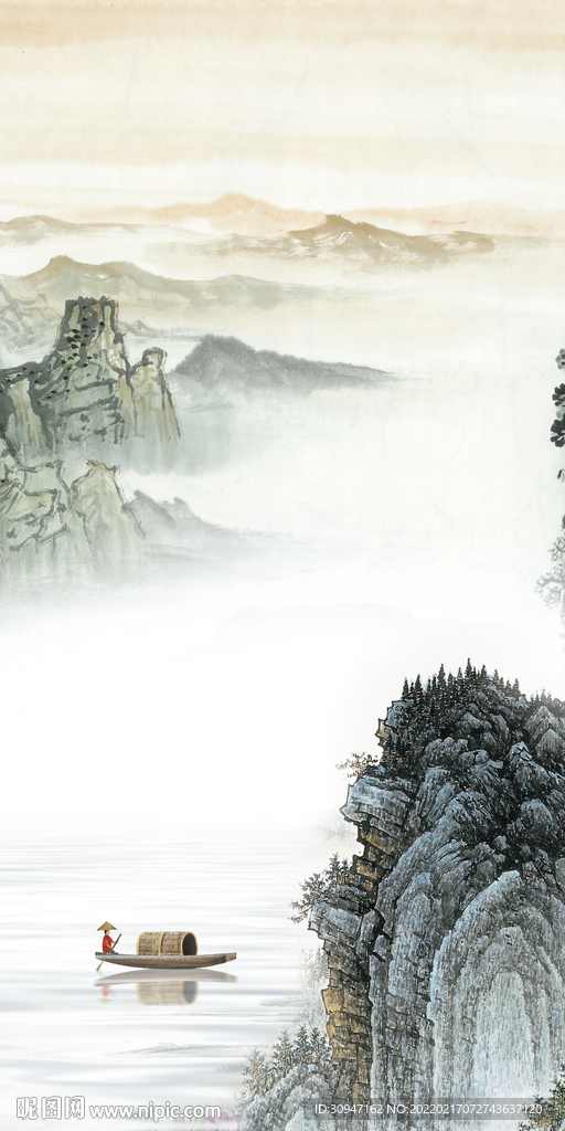 高清 中式简约玄关 TIF分层