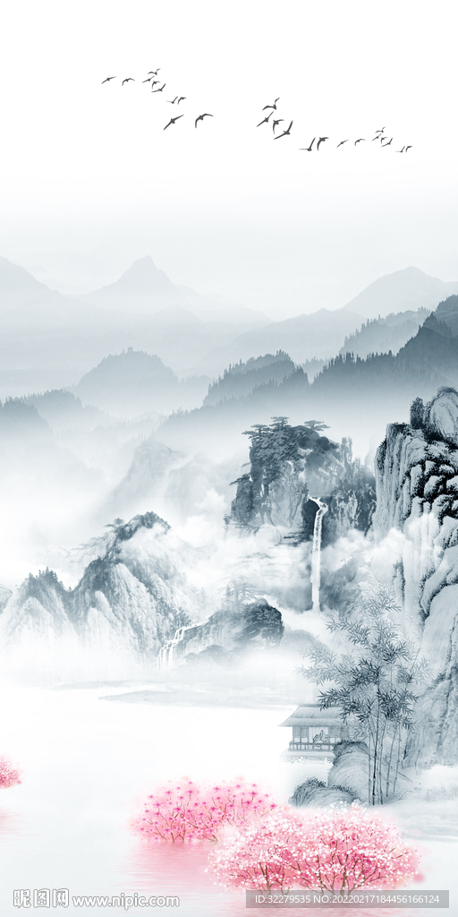 水墨简约新款玄关 TIF分层