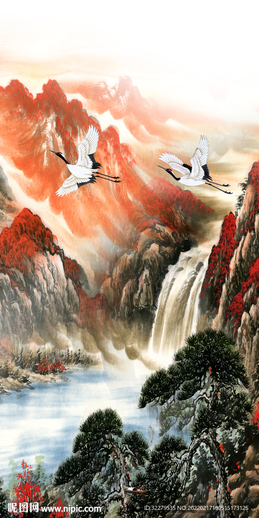 国画 最新中式玄关 TIF分层