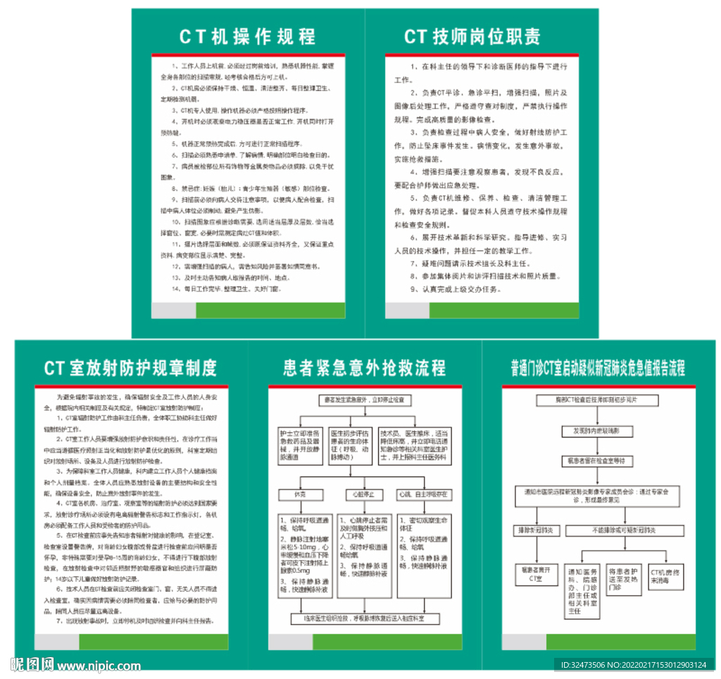 医院卫生院CT室制度