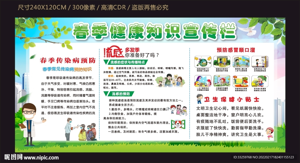 春节健康知识宣传栏