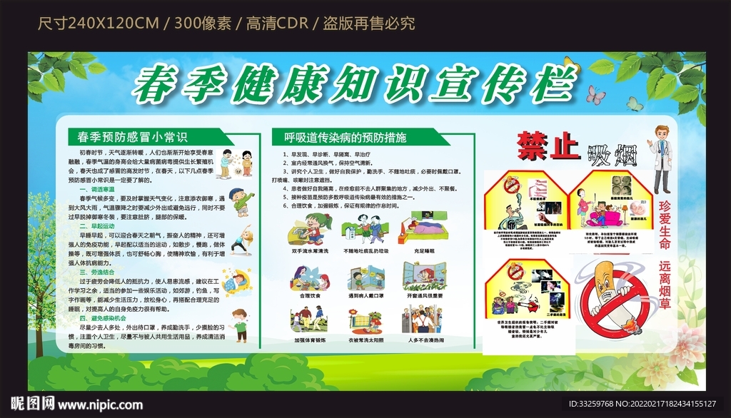 春季健康宣传栏