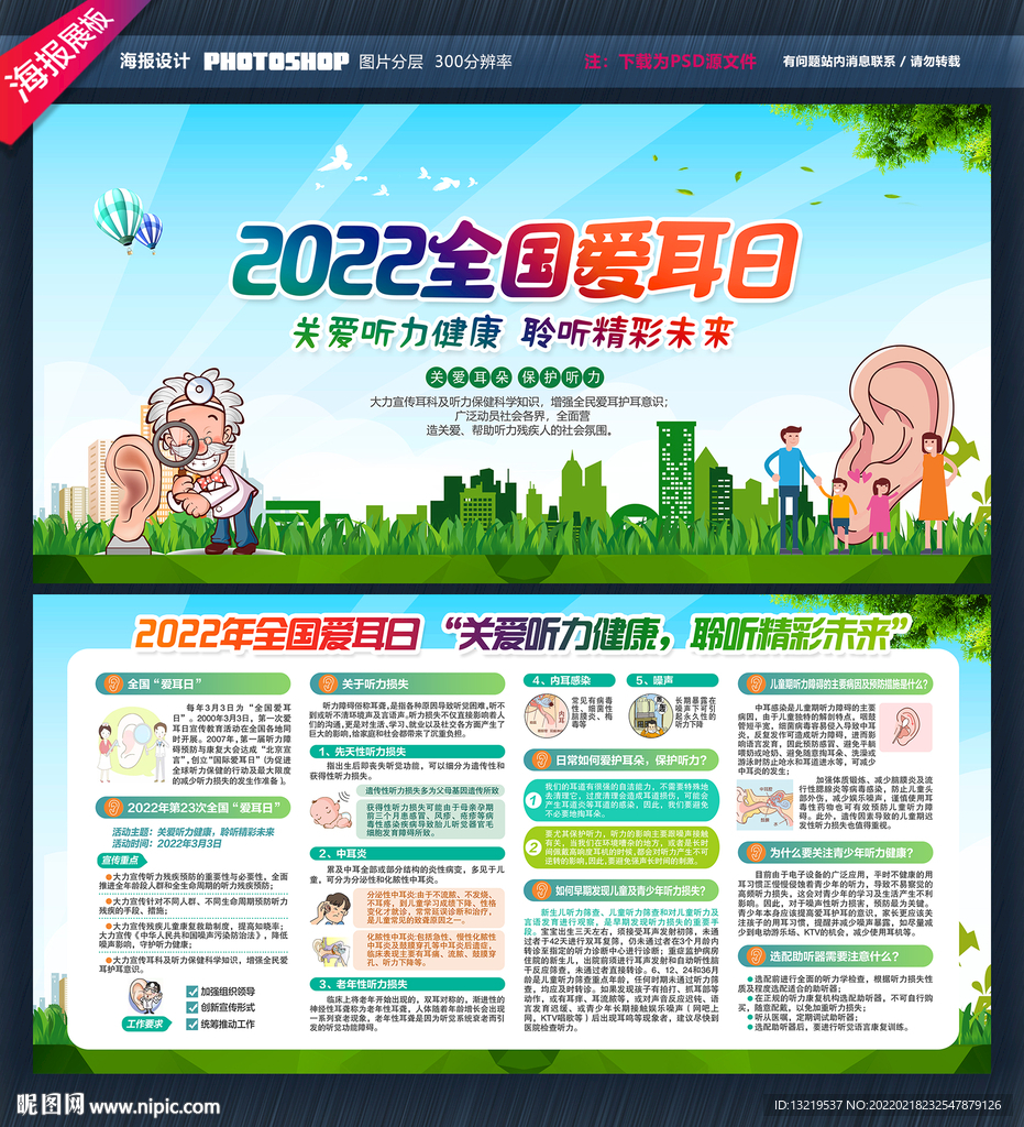 2022年全国爱耳日展板