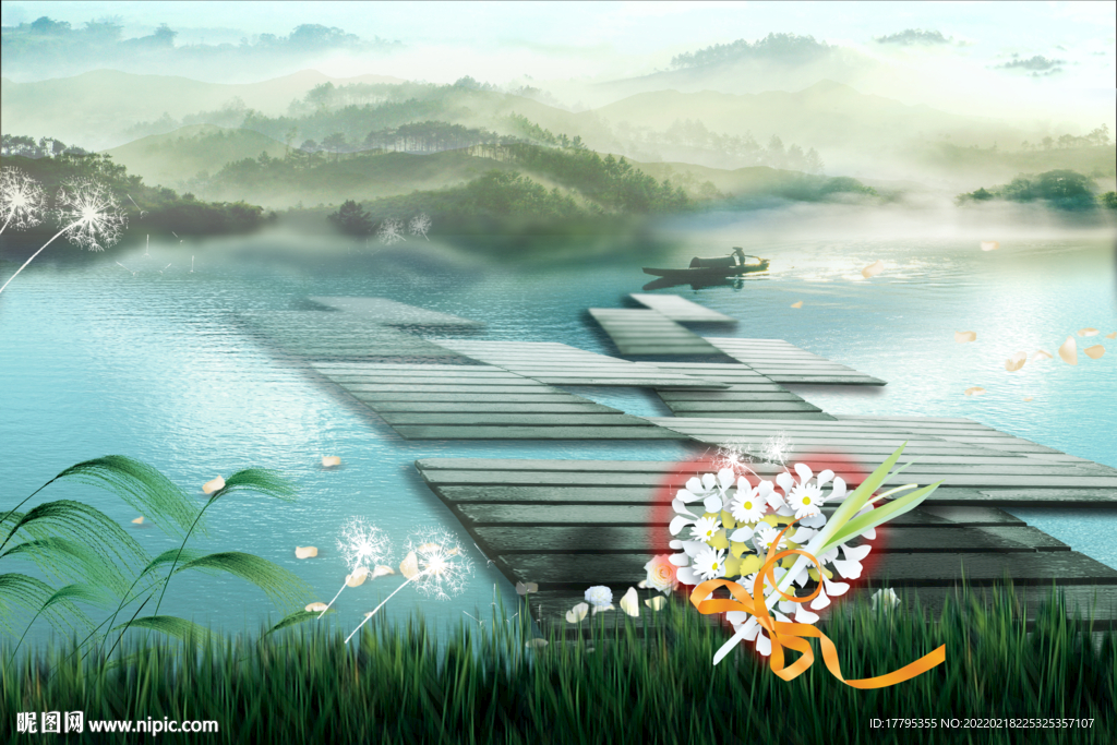 山水浮桥