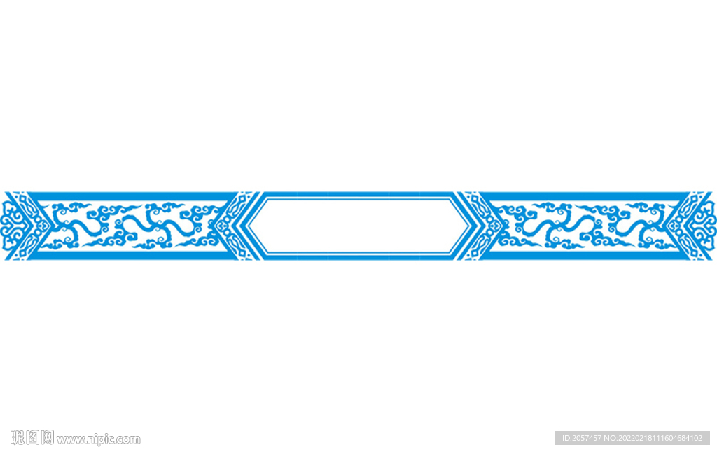 龙横纹边框纹饰纹样