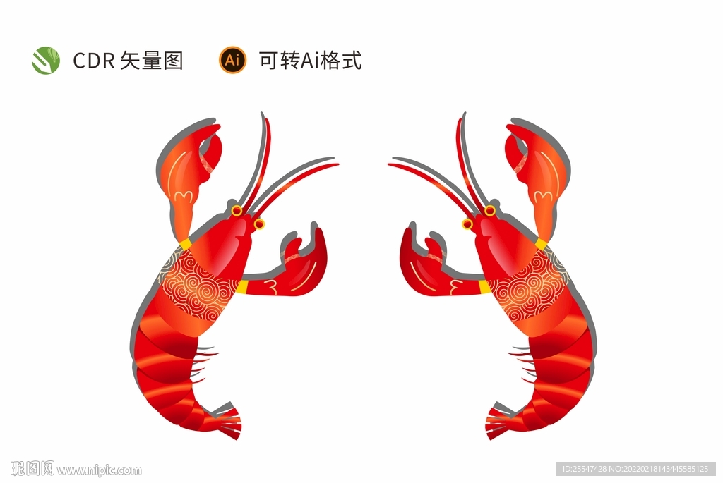 手绘小龙虾