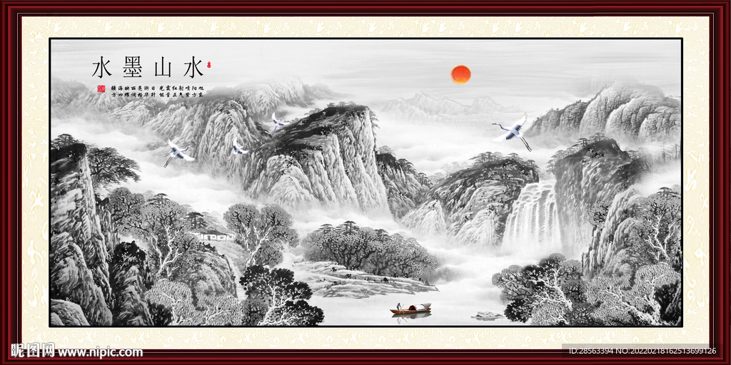 山水画国画山水