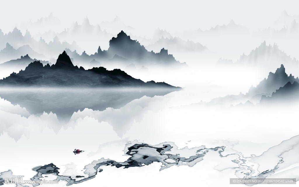 意境现代高端山水 TIF分层