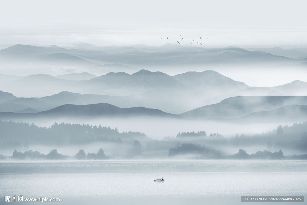 水墨山水画