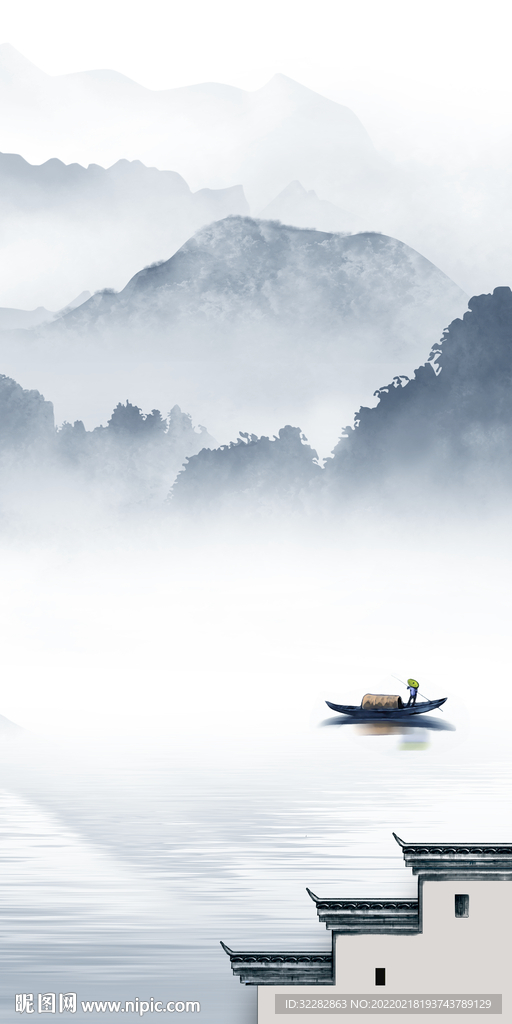 徽派 中式简约玄关 tif分层