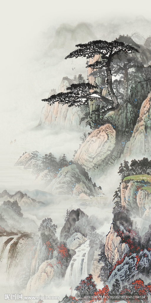 国画 简约玄关背景 TiF分层