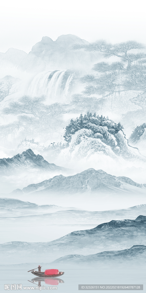 高清 玄关背景框画 TiF分层