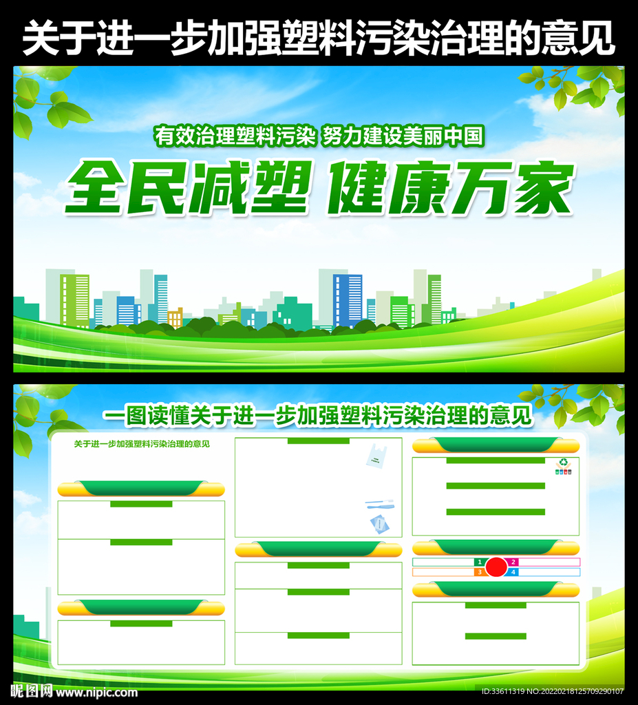 塑料污染治理减塑宣传栏