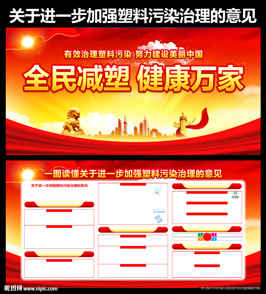 塑料污染治理减塑宣传栏