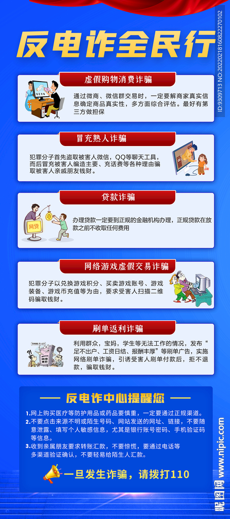 全民反电诈 通讯网络电信诈骗