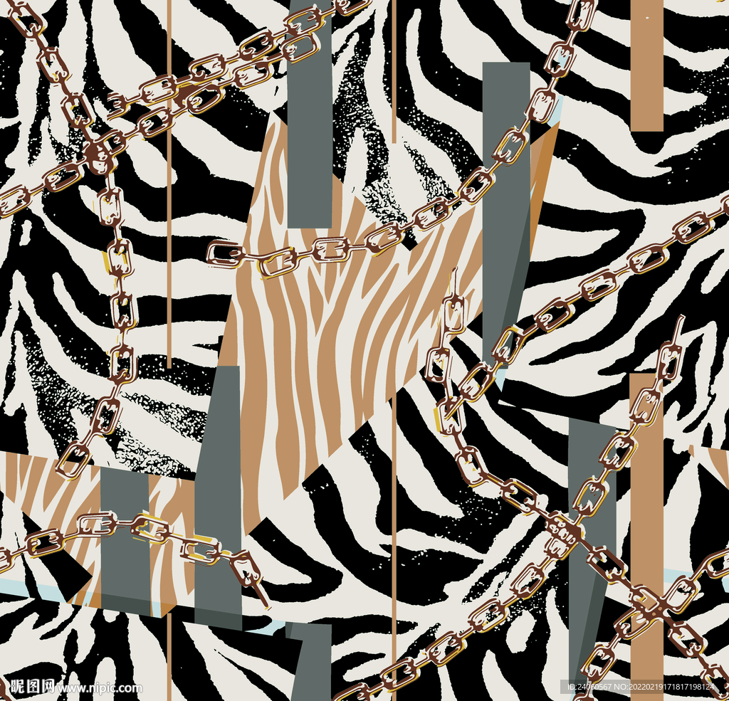 斑马纹铁链