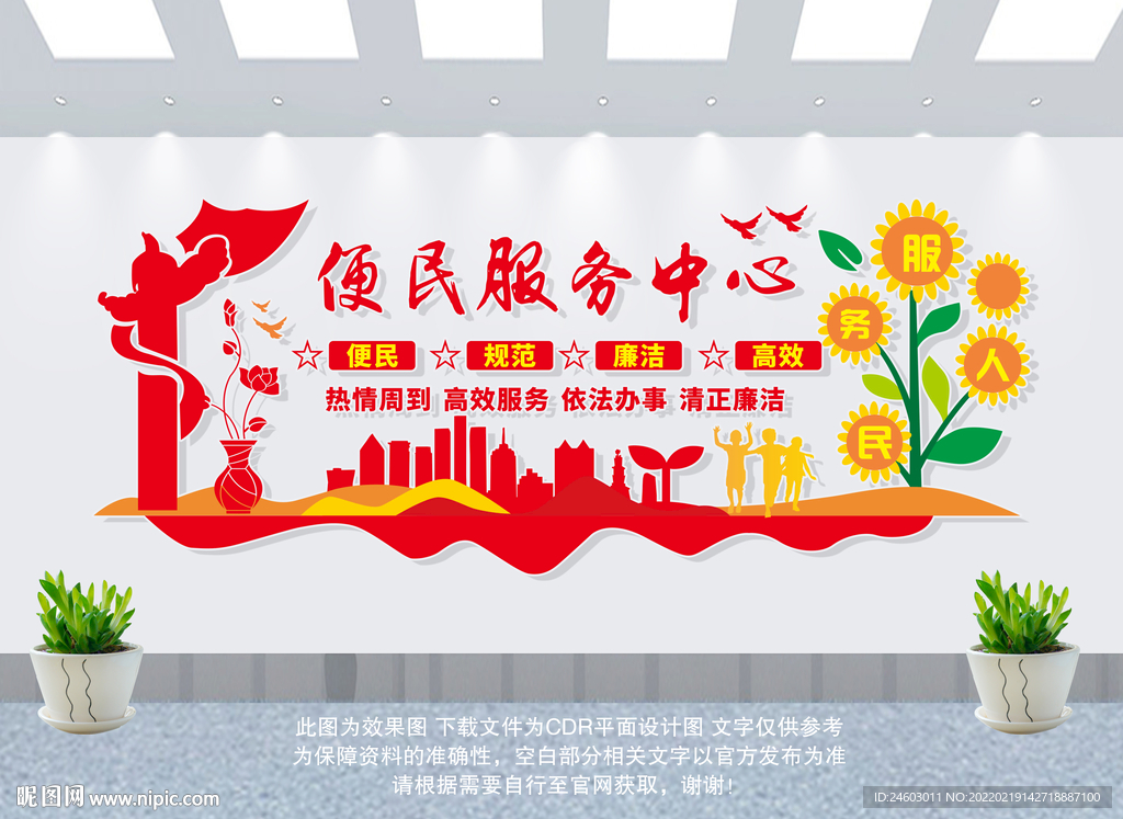 便民服务中心文化墙