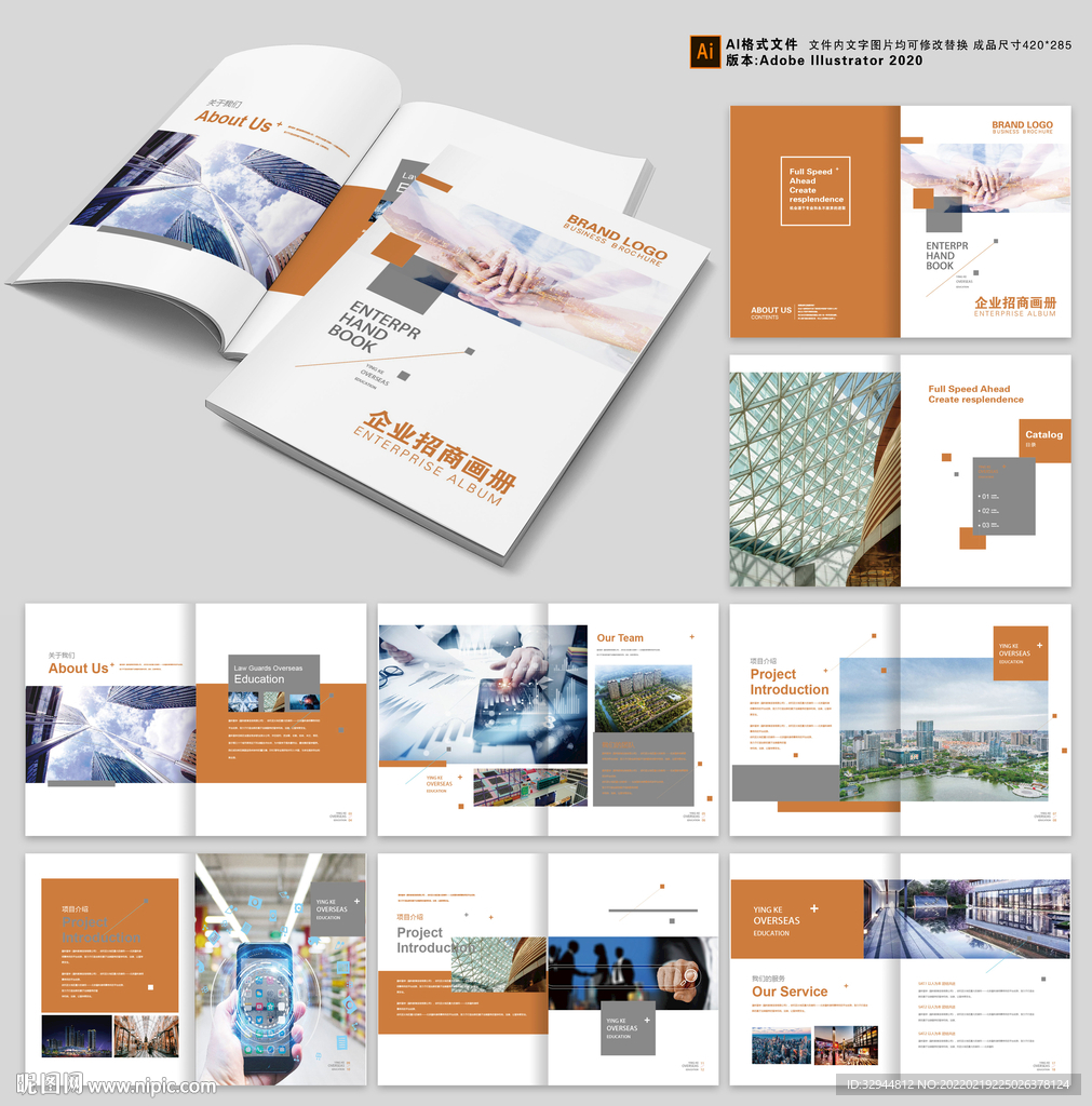 简约大气招商画册