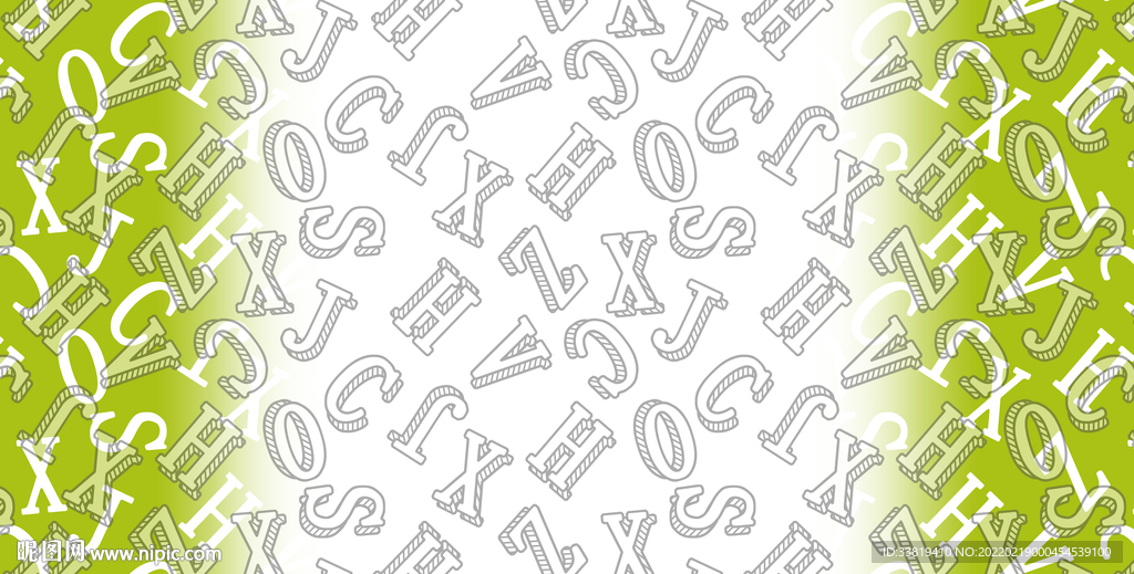 渐变字母