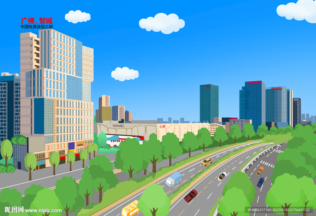 大沥城市手绘