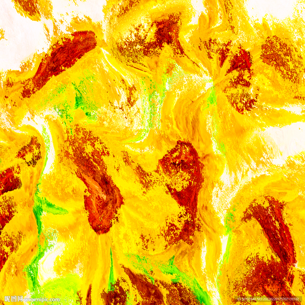  黄色调创意油画