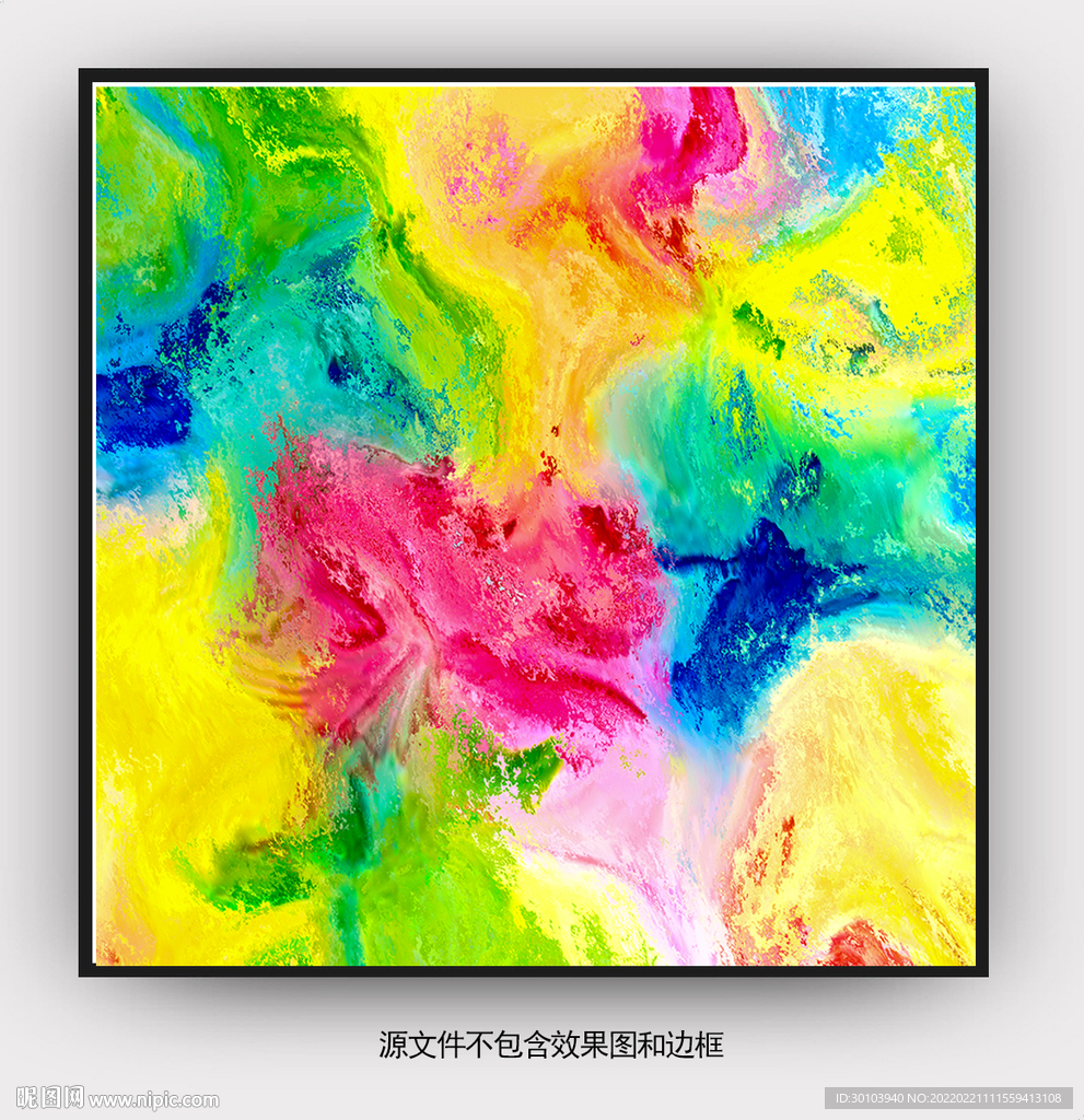 玄关抽象油画 