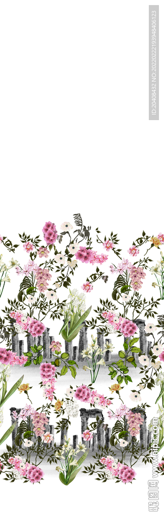 废墟手绘花