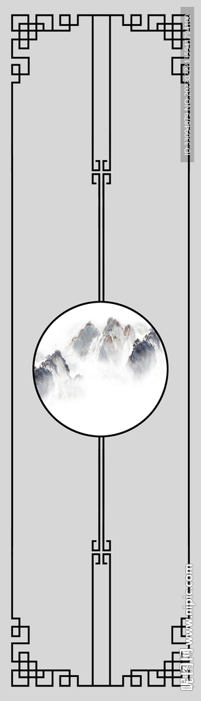 高清分层透明底平开门打印图