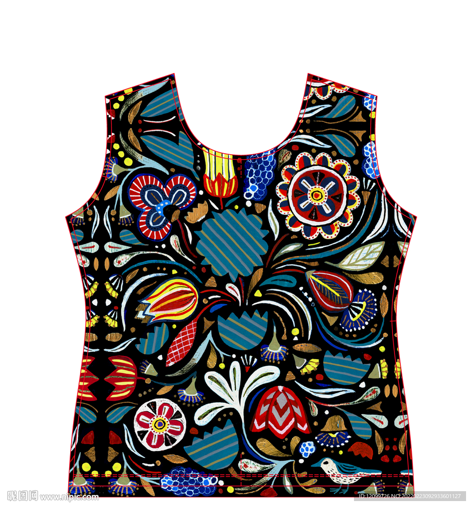 大牌手绘数码定位印花