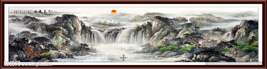聚宝盆风水画