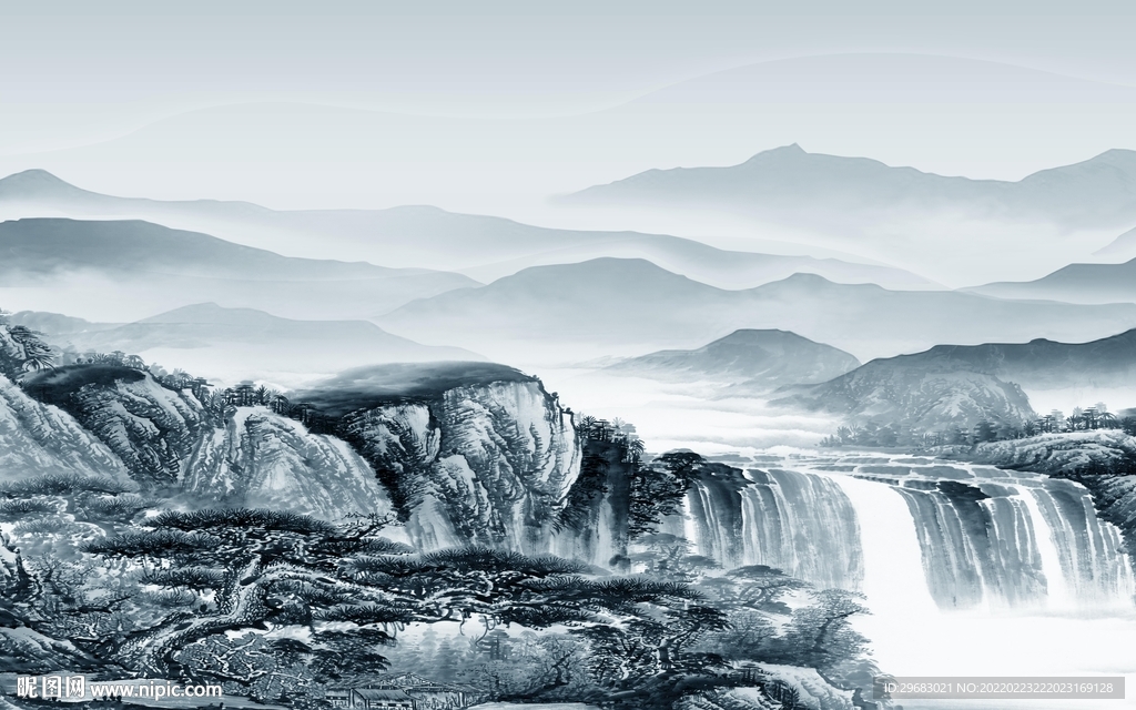 新款 别墅高端山水 TIF分层