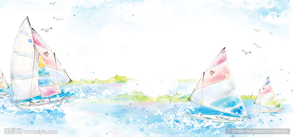 海浪帆船