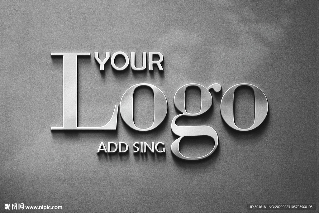 金属logo样机