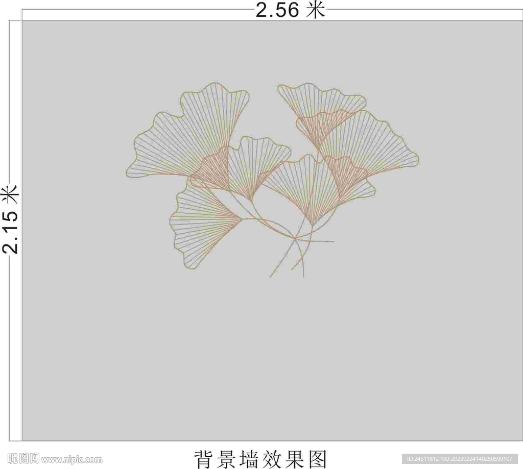 杏叶 硅藻泥图案印花