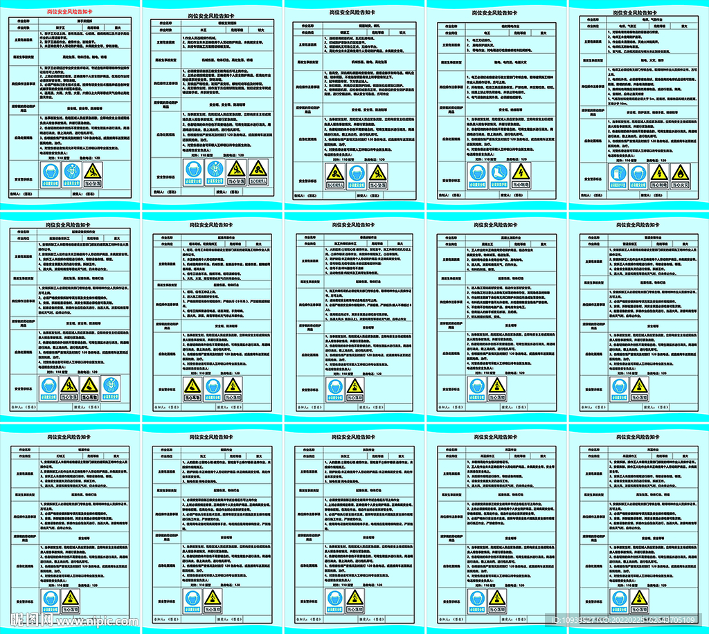 岗位安全风险告知卡