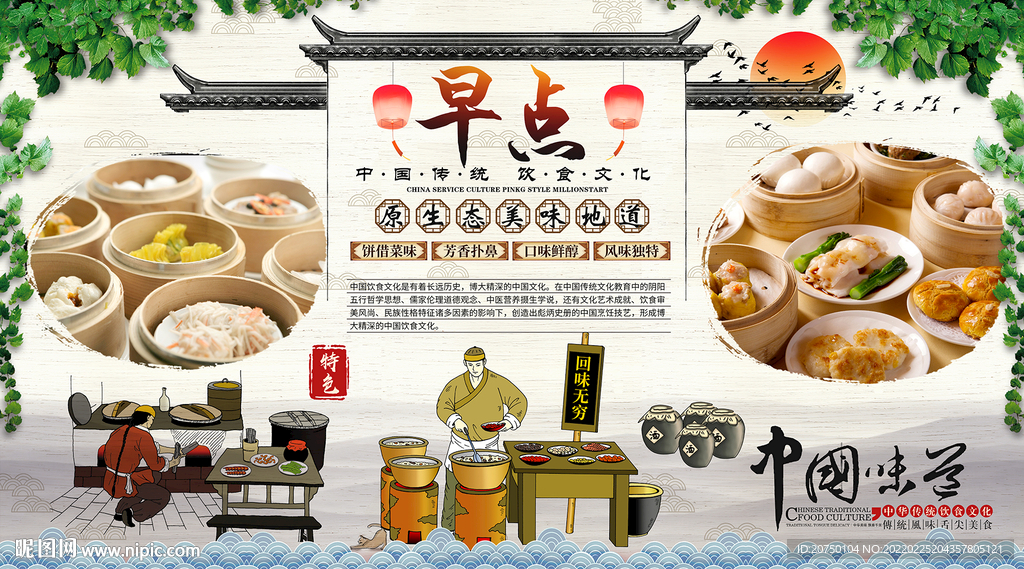 早点背景墙