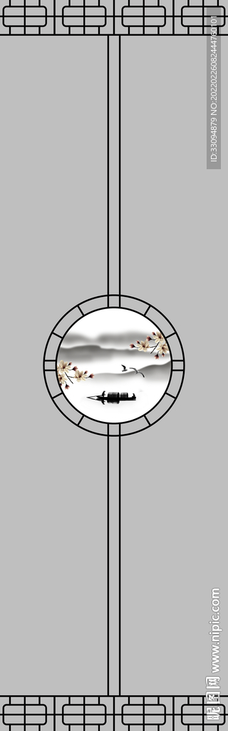 高清分层透明底平开门打印图