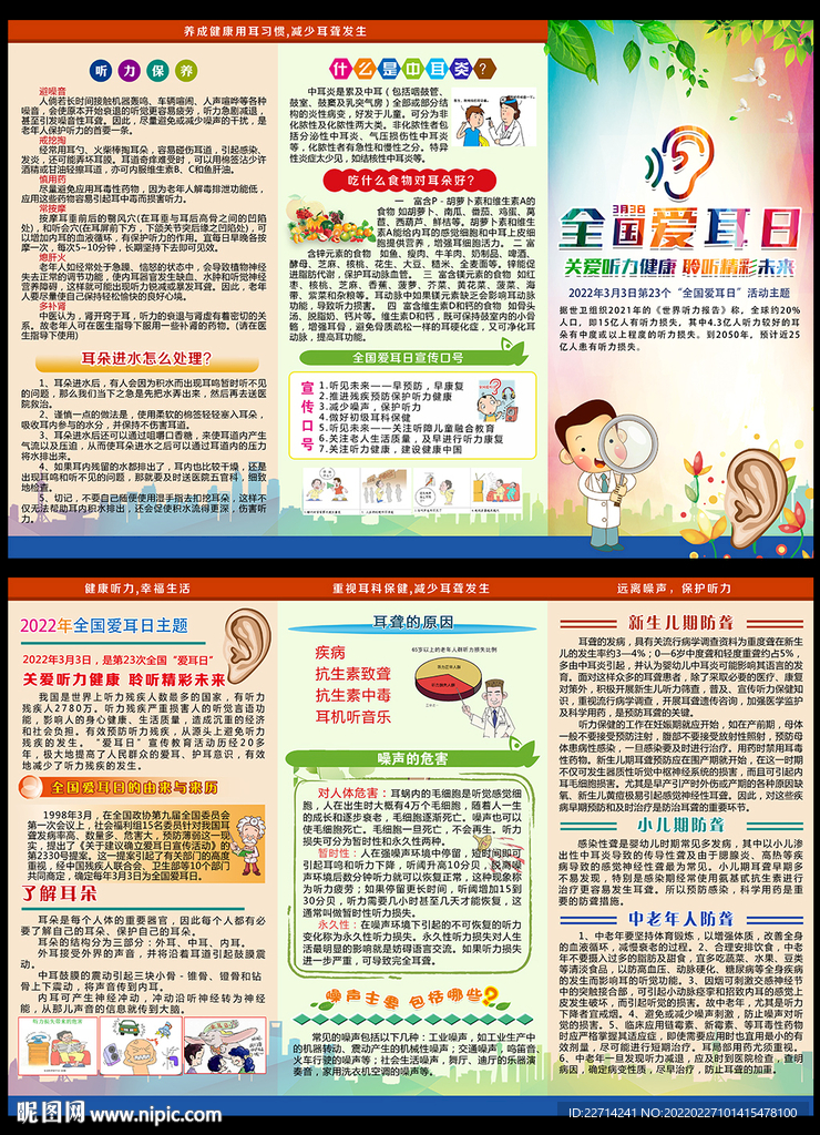2022年全国爱耳日三折页