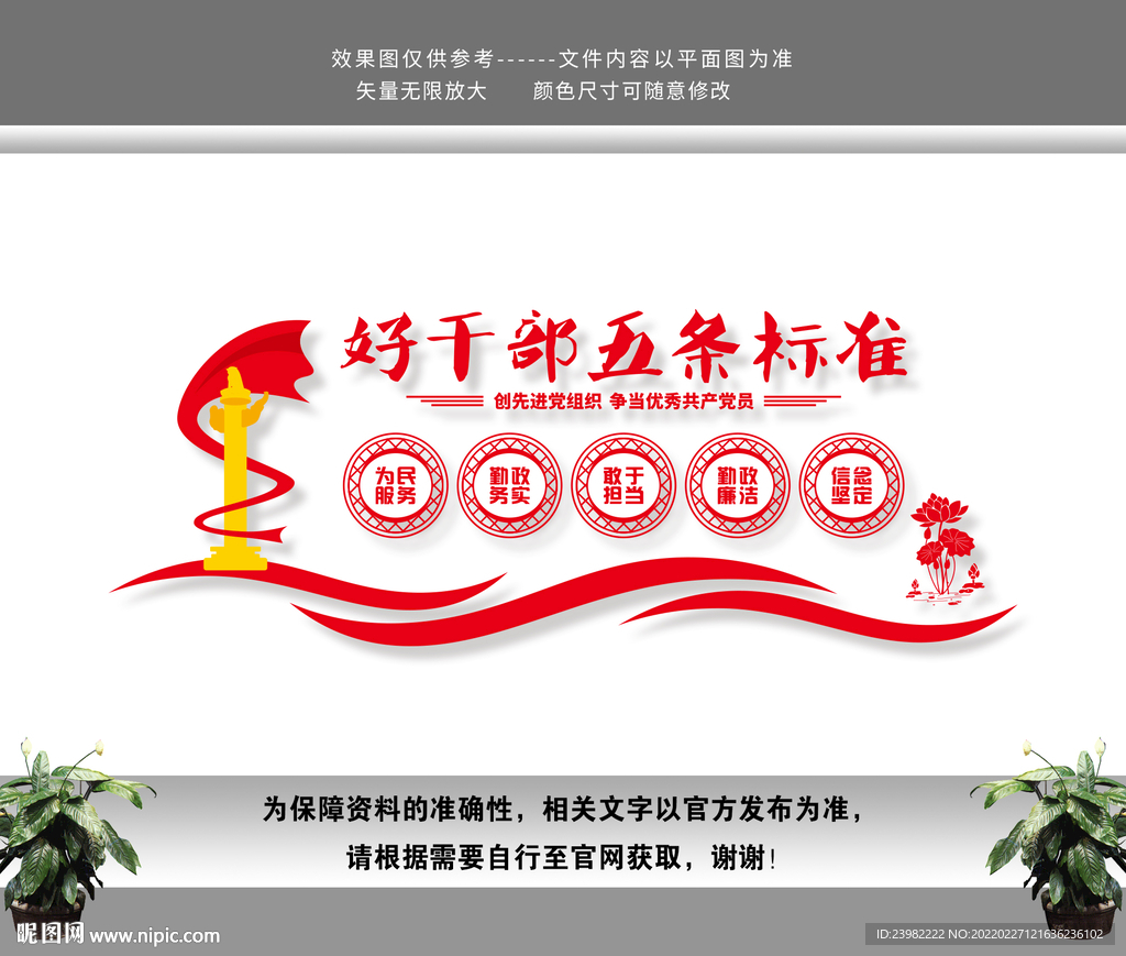 好干部五条标准文化墙