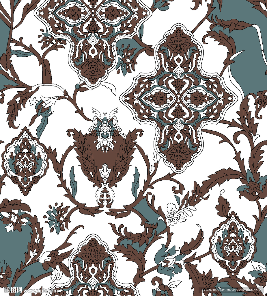 腰果花数码印花