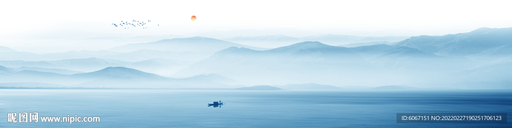 巨幅水墨山水画