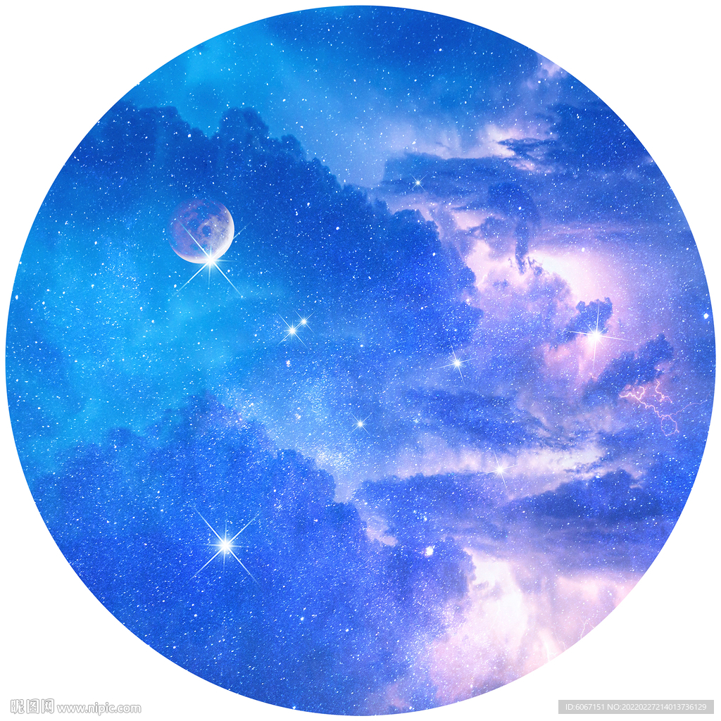 圆形星空背景