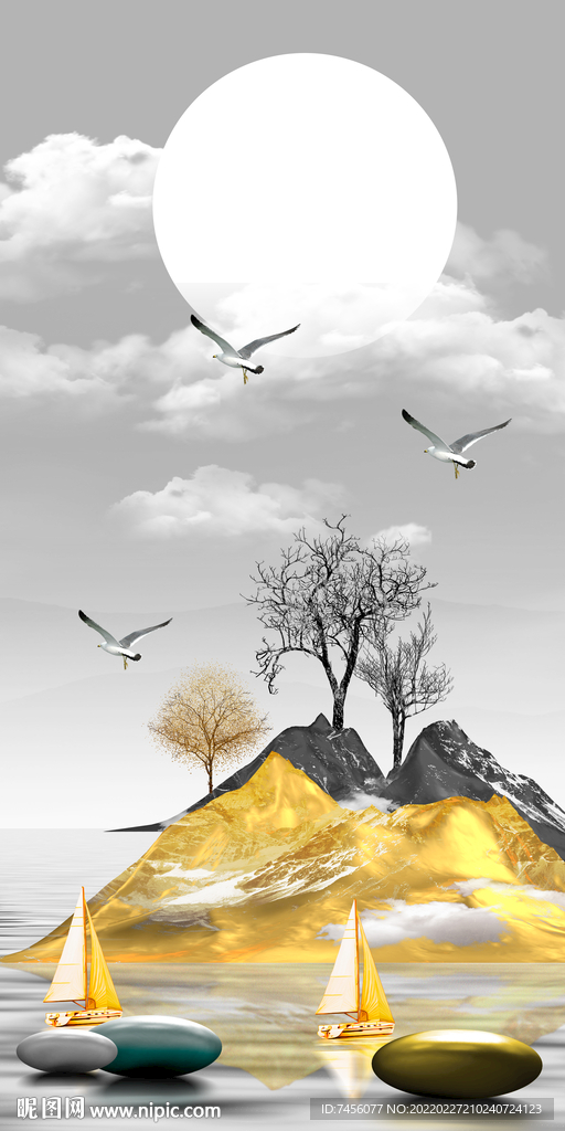 海鸥山脉湖畔玄关过道