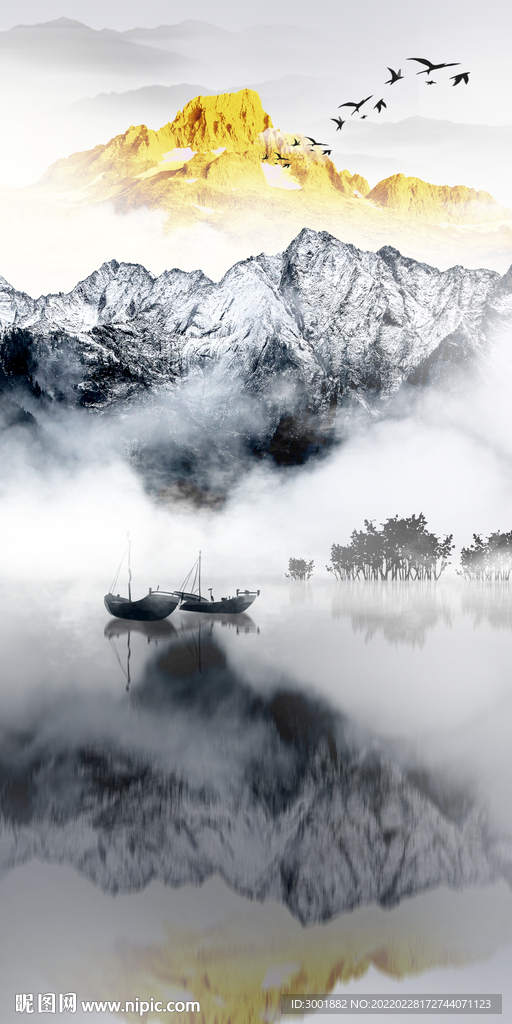 装饰画 新中式风景画